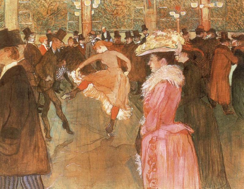 Henri de toulouse-lautrec A Dance at the Moulin Rouge China oil painting art